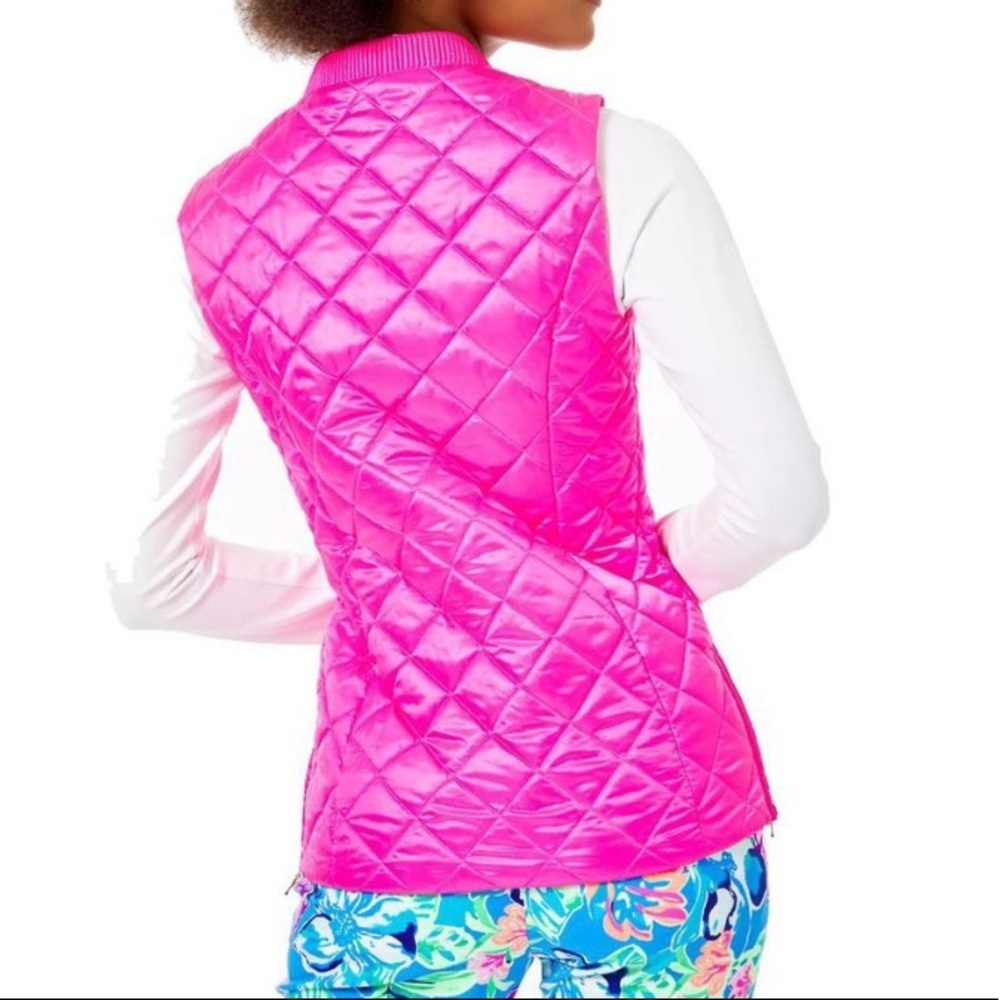 Lilly Pulitzer Payson Vest Raz Berry Small - Picture 7 of 14